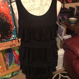 Juicy Couture tiered little black dress size medium